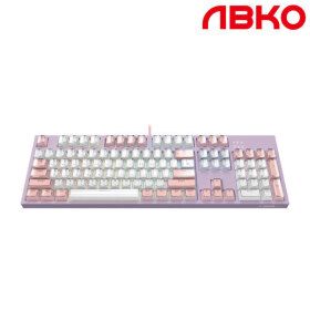 상품 이미지: 앱코 AN08 아이스큐브 카일광축 LED 가스켓 게이밍 기계식 키보드 핑크 클릭