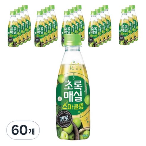 상품 이미지: 초록매실 스파클링 제로, 350ml, 60개
