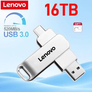 상품 이미지: 대용량usb Lenovo 16TB USB 3.0 플래시 드라이브 U 디스크 Type-C 인터페이스 고속 2TB 대용량 8TB 4TB 금