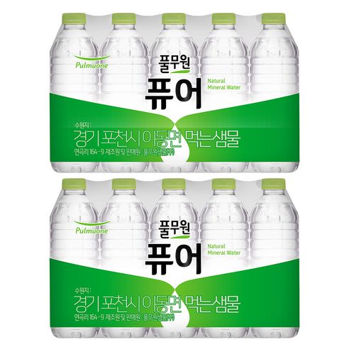 상품 이미지: 풀무원 퓨어 무라벨 생수, 500ml, 40개