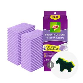 상품 이미지: 3M 욕실청소 베이킹소다 시트타입 크린스틱 소형40입+사은품 수세미 증정(4/11~12일 구매해당)