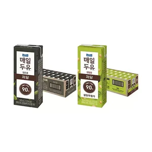 상품 이미지: 매일두유 검은콩 190ml, 24개 + 렌틸콩 190ml, 24개