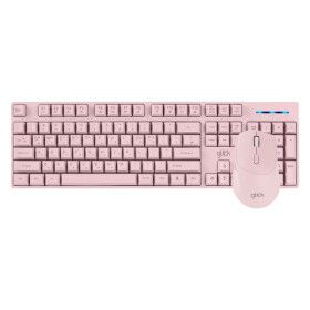 상품 이미지: 지클릭커 오피스프로 WMK60 스탠다드 M 무소음 무선 키보드 마우스 세트 핑크