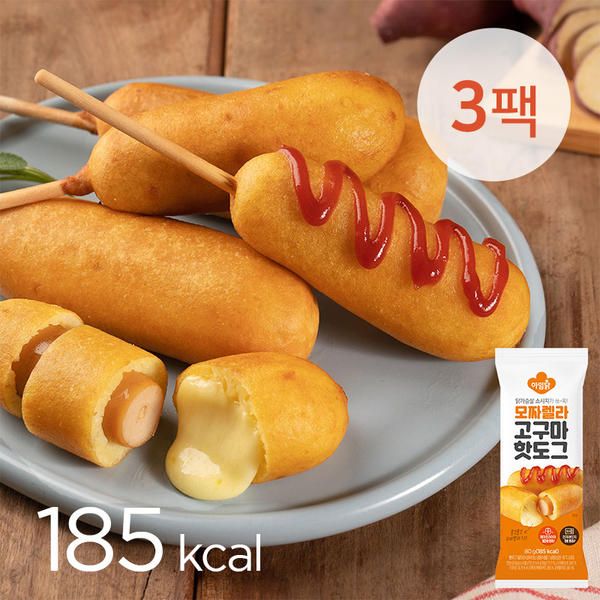 상품 이미지: [아임닭] 모짜렐라 고구마 핫도그 80g 3팩