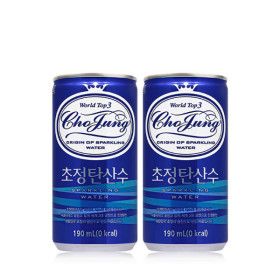 상품 이미지: 초정탄산수 190ml 30캔 2박스 총60캔 음료수