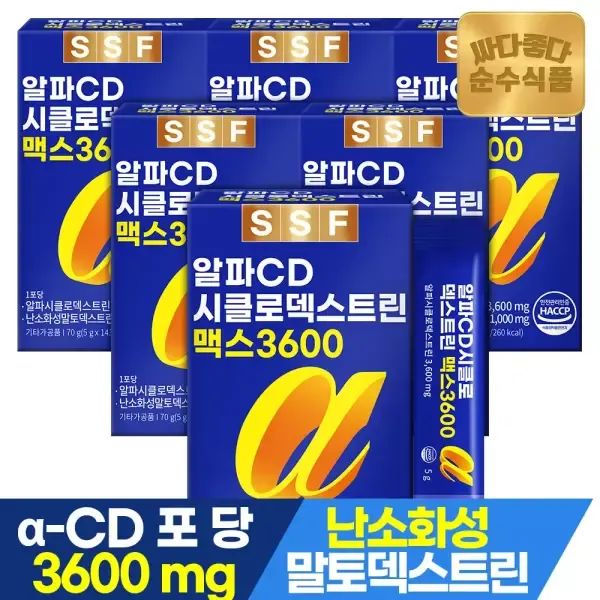 상품 이미지: 순수식품 알파CD 알파시클로덱스트린 6박스(84포) 알피시디 난소화성말토덱스트린 파인애플맛