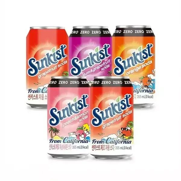 상품 이미지: [본사직영] 썬키스트 소다 355ml 24+24 골라담기 / 오렌지 자몽 자두자몽