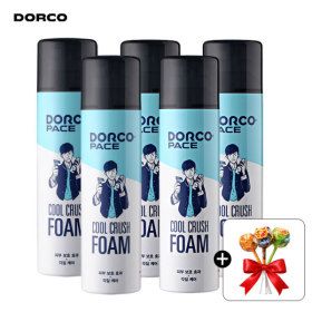 상품 이미지: (16%+카드사할인) 대용량 쿨크러쉬 쉐이빙폼 250ml 5개 +증정(츄파춥스3개)/대용량/촉촉/저작극
