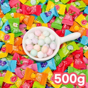 상품 이미지: 1+1 샤오커오라 무설탕 비타민C 과일 9종믹스 제로 사탕 캔디 정품 500g+20g 정품