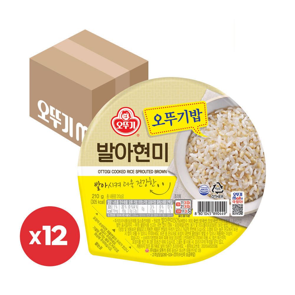 상품 이미지: 오뚜기 맛있는 오뚜기밥 발아현미 210g, 12개