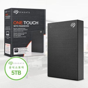 상품 이미지: 외장하드 5TB One Touch HDD 블랙 공식스토어-파우치증정-데이터복구지원