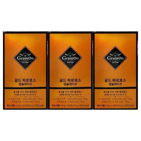 상품 이미지: 그레인온 골드 파로효소 캡슐레이션 1.8g x 30포 3개 / 써클