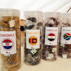 상품 이미지: 대용량100티백 캐모마일 히비스커스 페퍼민트 차 모음 루이보스티 레몬그라스차 허브차 홍차 레몬밤차
