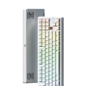 상품 이미지: 독거미 AULA F87 Pro V2 블루투스 무선 기계식 키보드 풀키핫스왑 10000mAh/12000mAh 화이트등고선 그린축