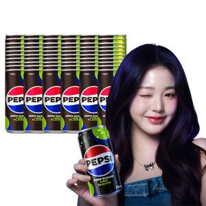 상품 이미지: 펩시제로 라임 210ml 60캔 (30캔 2박스) 펩시/펩제라/제로탄산/콜라