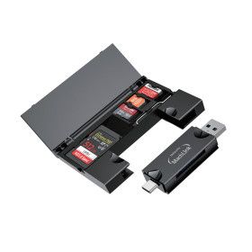 상품 이미지: USB3.1 Type-C + USB3.0 SD/MicroSD 수납형 카드리더기 ML-RC35AC