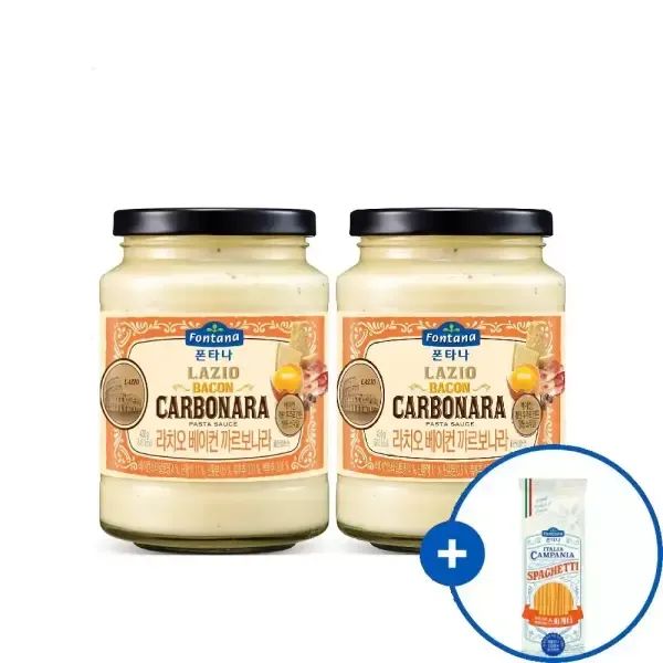 상품 이미지: [내일도착] 폰타나 라치오 베이컨 까르보나라 파스타소스 430gx2병 +면 250g