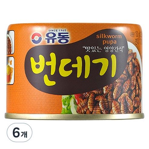 상품 이미지: 유동 번데기 통조림, 130g, 6개