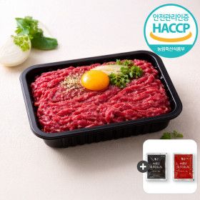 상품 이미지: (신선집중) 1++등급 투뿔 한우 육회 400g(200g+200g) 당일생산 / 소스추가구매가능