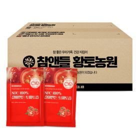 상품 이미지: NFC착즙 100% 갈아만든 토마토즙 주스 쥬스 원액 국내산 100ml 알뜰팩 (총 100포)/당일출고 스타배송