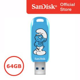 상품 이미지: 샌디스크 3.2 USB 메모리 64GB 64기가 SDCZIS 귀여운 캐릭터 스머프 USB 대용량 유에스비 ENL 무료배송