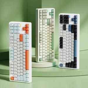 상품 이미지: Riccks RS8 태극축 객제화 무선 기계식 키보드 87키 블루투스 RGB 4000mAh GASKET구조