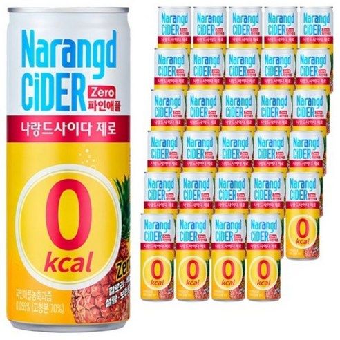 상품 이미지: 나랑드사이다 제로 파인애플, 245ml, 30개