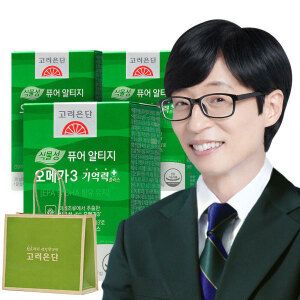상품 이미지: 고려은단 식물성 퓨어 알티지 오메가3 기억력+ 60캡슐 X 3개 (3개월분) +쇼핑백 증정