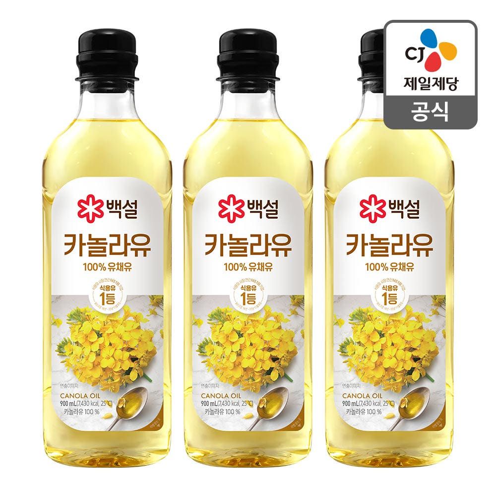 상품 이미지: 백설 카놀라유 900ml, 3개