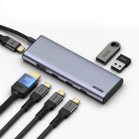 상품 이미지: USB C타입 7in1 4K 60hz Gen2 10Gbps 멀티 허브 MH340