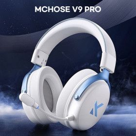 상품 이미지: MCHOSE V9 Pro 무선 게이밍 헤드셋 7.1 FPS음향효과 경량화 360도 노이즈캔슬링 2.4G수신기포함 2000mAh