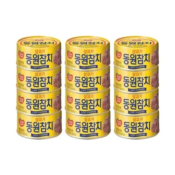 상품 이미지: 동원 라이트스탠다드 참치 150g, 4입, 3개 (총 12개)