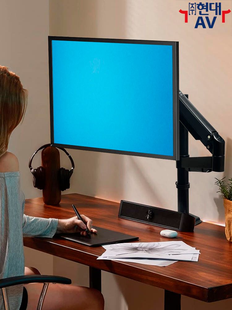 상품 이미지: 현대AV HD-H5000 초대형 모니터 책상 거치대, 최대