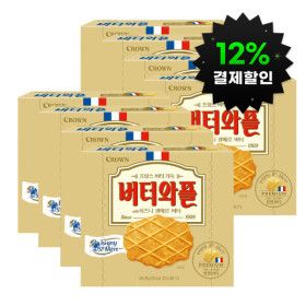 상품 이미지: (12%결제할인) 크라운 버터와플 with 이즈니생메르 버터 158gx8개