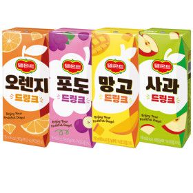 상품 이미지: 델몬트드링크 혼합 190mlx32팩(오렌지8+포도8+망고8+사과8)
