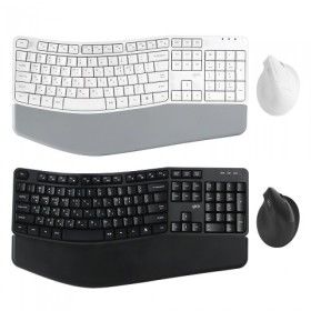 상품 이미지: 지클릭커 오피스프로 EMK100 PLUS 인체공학 무선 키보드 마우스 세트 블랙