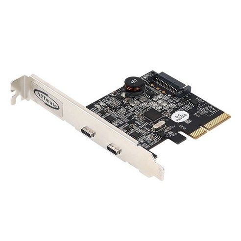 상품 이미지: 강원전자 넷메이트 U-1800 USB3.1 Gen2 Type C 2포트 PCI Express 카드(슬림PC겸용)