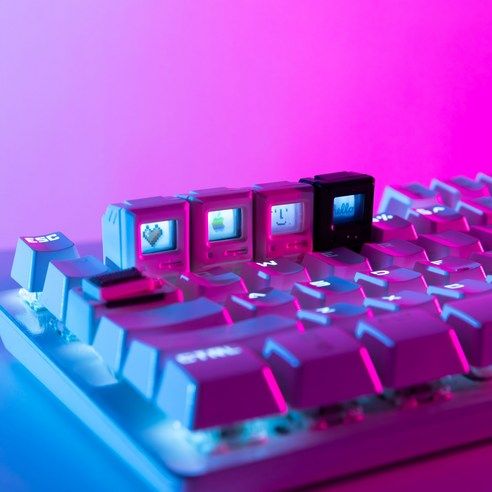 상품 이미지: 올리민 IBM 맥킨토시 애플 포인트키캡 레트로 기계식 키보드 키캡
