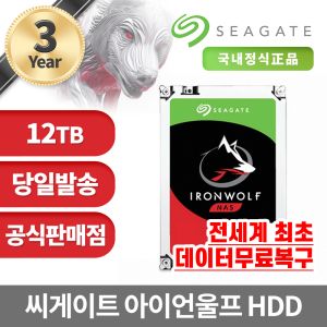 상품 이미지: 씨게이트 아이언울프 NAS용 HDD 12TB ST12000VN0008