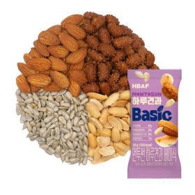 상품 이미지: (신선집중) HBAF 바프 먼투썬 하루견과 베이식 50봉 (20g X 50봉)