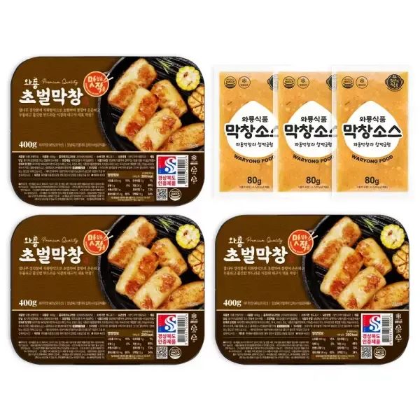 상품 이미지: 와룡막창 초벌막창 400g 3팩 + 소스 80g 3팩