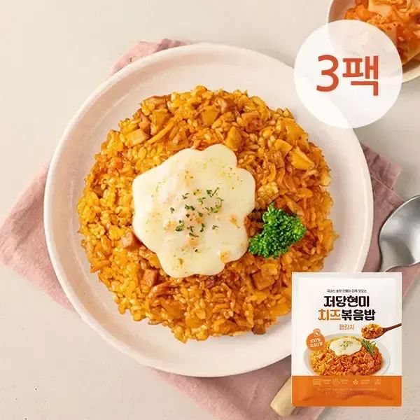 상품 이미지: [아임닭] new 저당 현미치즈볶음밥 햄김치 195g 3팩