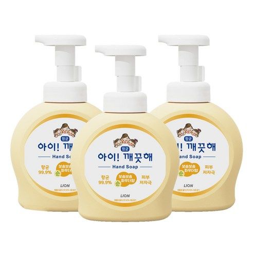 상품 이미지: 아이깨끗해 항균 폼 핸드솝 순 보송보송 파우더향, 490ml, 3개