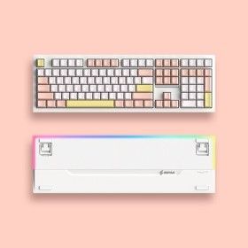 상품 이미지: SPM PL108W 목새 풀배열 유무선 저소음 기계식 키보드 사무용 베이비 핑크