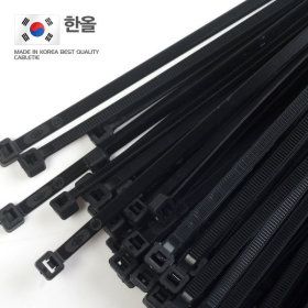 상품 이미지: 국산 케이블타이 SB-200 검정(1000개) 책상 가전 전선정리타이 배선고정작업 배관설비 전기공사