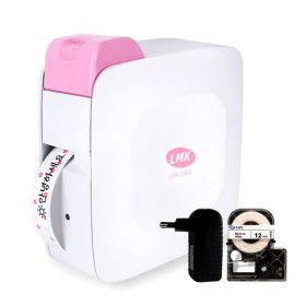 상품 이미지: 휴대용 블루투스 라벨프린터 LMK-2000PK 라벨기 +전용아답터+라벨테이프 핑크