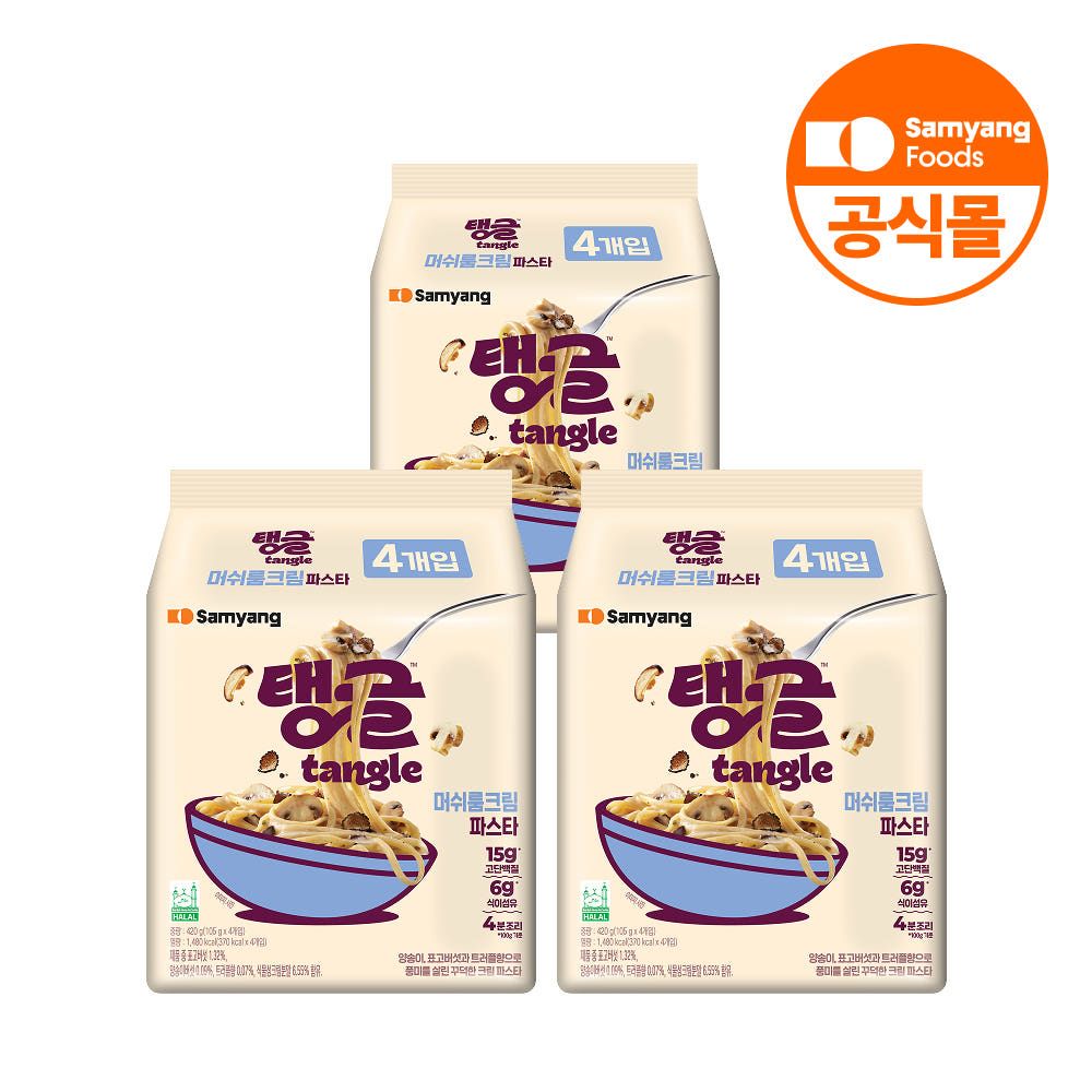 상품 이미지: 삼양식품 탱글 머쉬룸크림파스타 105g, 12개