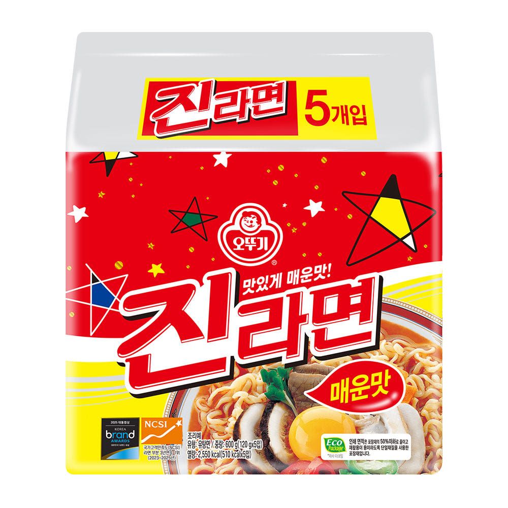 상품 이미지: 오뚜기 진라면 매운맛 120g, 5개