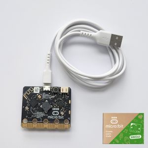 상품 이미지: 마이크로비트 V2.2 보드 + 코딩케이블(1.5m) (고급 USB Micro B Cable)(eBook링크제공)(Retail Pack)