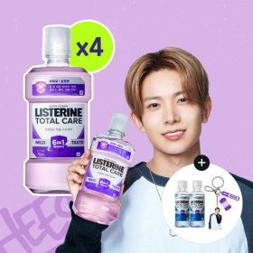 상품 이미지: 리스테린 토탈케어 마일드 750ml 4개 + 토탈케어 마일드 100ml 2개 + 엔하이픈 키링 랜덤 1개 증정